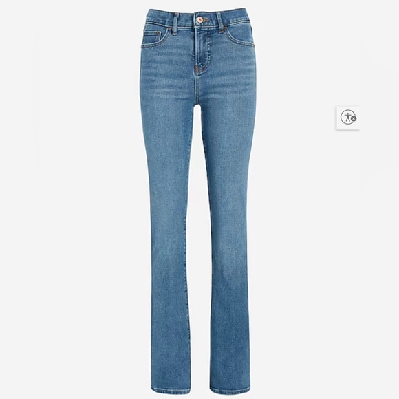 Express Women's Mid Rise Medium Wash Skyscraper Jeans size 2R - Picture 4 of 9